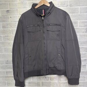 Mens Coat Jacket XL Tommy Hilfiger Warm Hooded Good Condition Gray